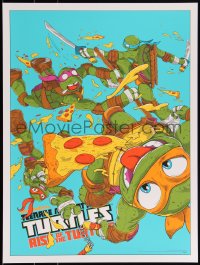 3k2241 TEENAGE MUTANT NINJA TURTLES #16/125 18x24 art print 2016 Mondo, Harrison, Rise, variant ed.!