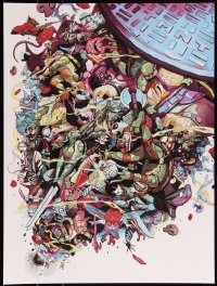 3k2246 TEENAGE MUTANT NINJA TURTLES #16/225 18x24 art print 2018 Mondo, Mike Del Mundo, Party Size!