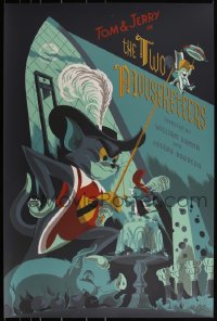 3k1239 TWO MOUSEKETEERS #16/225 24x36 art print 2014 Mondo, Anne Benjamin, Tom & Jerry swordfighting, 1st ed