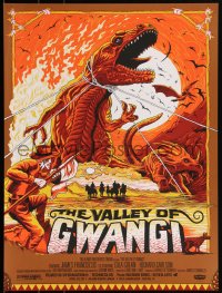 3k2288 VALLEY OF GWANGI #44/115 18x24 art print 2011 Mondo, Alamo Drafthouse, Mike Saputo!