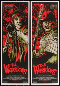 3k1576 WARRIORS #121/200 group of 3 12x36 art prints 2009 Mondo, Ken Taylor art, Alamo Drafthouse!