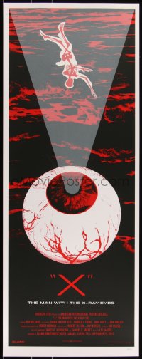 3k1574 X: THE MAN WITH THE X-RAY EYES #24/95 14x36 art print 2010 Mondo, Robert Jones, red edition!