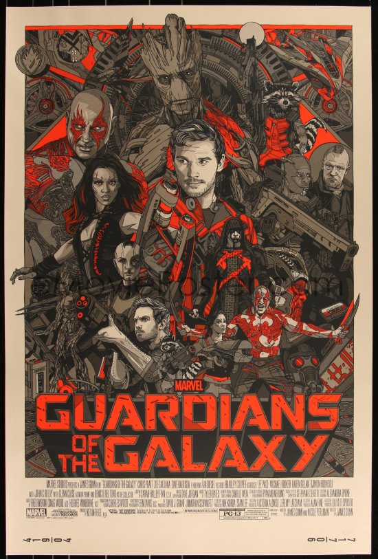 eMoviePoster.com: 3k0626 GUARDIANS OF THE GALAXY #151/350 24x36 art ...