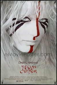 3m0717 CLAN OF THE CAVE BEAR 30x40 1988 close-up image of Daryl Hannah in tribal make up, rare!