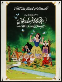 3m0720 SNOW WHITE & THE SEVEN DWARFS 30x40 R1983 Walt Disney animated cartoon fantasy classic!