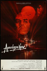 3m0746 APOCALYPSE NOW 1sh 1979 Francis Ford Coppola, classic Bob Peak art of Brando and Sheen!