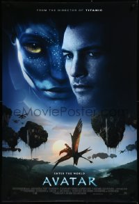 3m0750 AVATAR style F int'l DS 1sh 2009 James Cameron directed, Zoe Saldana, cool image!