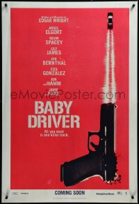 3m0754 BABY DRIVER int'l teaser DS 1sh 2017 Elgort in the title role, Spacey, James, Jon Bernthal!