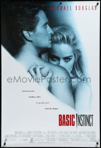 3m0757 BASIC INSTINCT DS 1sh 1992 Paul Verhoeven directed, Michael Douglas & sexy Sharon Stone!