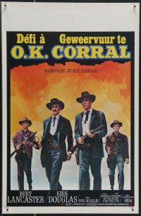 3m0285 GUNFIGHT AT THE O.K. CORRAL Belgian R1970s Burt Lancaster, Kirk Douglas, Sturges directed