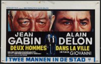 3m0299 TWO MEN IN TOWN Belgian 1973 Alain Delon, Jean Gabin, Deux hommes dans la ville, ultra rare!