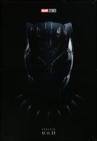 3m0770 BLACK PANTHER: WAKANDA FOREVER teaser DS 1sh 2022 Marvel Comics, cool close-up of helmet!