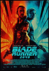 3m0773 BLADE RUNNER 2049 advance DS 1sh 2017 great montage image with Harrison Ford & Ryan Gosling!