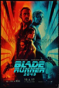 3m0774 BLADE RUNNER 2049 teaser DS 1sh 2017 great montage image with Harrison Ford & Ryan Gosling!