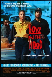 3m0778 BOYZ N THE HOOD advance DS 1sh 1991 Cuba Gooding Jr., Ice Cube, directed by John Singleton!