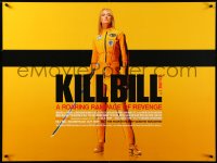 3m0338 KILL BILL: VOL. 1 DS British quad 2003 Quentin Tarantino, full-length Uma Thurman with katana!