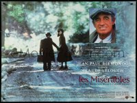 3m0341 LES MISERABLES British quad 1996 Jean-Paul Belmondo as Jean Valjean, Claude Lelouch directed!