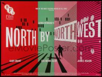 3m0344 NORTH BY NORTHWEST British quad R2017 Alfred Hitchcock, Cary Grant, Saint, great art!