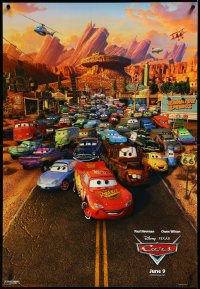 3m0783 CARS advance 1sh 2006 Walt Disney Pixar animated automobile racing, great cast image!