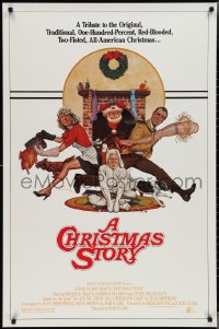 3m0785 CHRISTMAS STORY studio style 1sh 1983 best classic Christmas movie, art by Robert Tanenbaum!