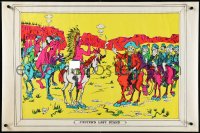 3m0150 CUSTER'S LAST STAND 23x35 commercial 1970s soldiers/Native Americans 'greeting' each other!