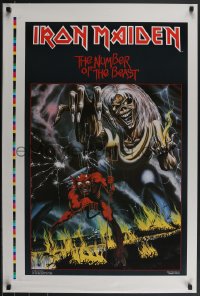 3m0156 IRON MAIDEN printer's test 25x38 commercial poster 1982 Riggs, Eddie, Number of the Beast!