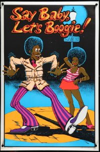 3m0164 SAY BABY LET'S BOOGIE 23x35 commercial poster 1972 African American man dancing by woman!