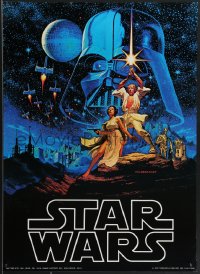 3m0169 STAR WARS 20x28 commercial poster 1977 George Lucas epic, Greg & Tim Hildebrandt art!