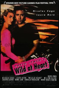 3m0171 WILD AT HEART 25x37 commercial poster 1990 David Lynch, Nicolas Cage & Laura Dern!