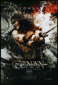 3m0791 CONAN THE BARBARIAN teaser DS 1sh 2011 cool image of Jason Momoa in title role as Conan!