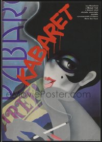 3m0200 CABARET Czech 11x16 1989 Liza Minnelli in Nazi Germany, Fosse, different art by Bartosova!