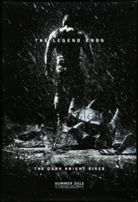 3m0798 DARK KNIGHT RISES teaser DS 1sh 2012 Tom Hardy as Bane, cool image of broken mask in the rain!