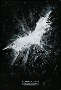 3m0799 DARK KNIGHT RISES teaser DS 1sh 2012 image of Batman's symbol in broken buildings!