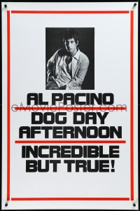 3m0804 DOG DAY AFTERNOON teaser 1sh 1975 Al Pacino, Sidney Lumet bank robbery crime classic!