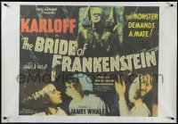 3m0247 BRIDE OF FRANKENSTEIN Egyptian poster R2000s Karloff, Lanchester, from half-sheet!!