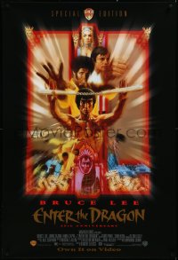 3m0038 ENTER THE DRAGON 27x40 video poster R1998 Bruce Lee classic, movie that made him a legend!