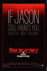 3m0826 FRIDAY THE 13th PART V 1sh 1985 A New Beginning, if Jason still haunts you you're not alone!