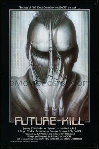 3m0830 FUTURE-KILL 1sh 1984 Edwin Neal, really cool science fiction artwork by H.R. Giger!