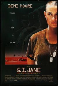 3m0831 G.I. JANE int'l DS 1sh 1997 close up of Navy SEAL Demi Moore, directed by Ridley Scott!