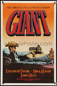 3m0833 GIANT 1sh R1983 James Dean, Elizabeth Taylor, Rock Hudson, George Stevens classic!