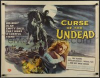 3m1140 CURSE OF THE UNDEAD 1/2sh 1959 art of lustful fiend on horseback by Reynold Brown!