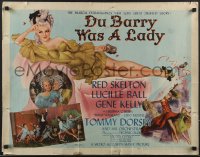 3m1142 DU BARRY WAS A LADY 1/2sh 1943 great full-length Alberto Vargas art of Lucille Ball, ultra rare!