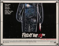 3m1146 FRIDAY THE 13th 1/2sh 1980 great Alex Ebel art, slasher classic, 24 hours of terror, rare!