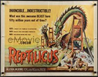 3m1158 REPTILICUS 1/2sh 1962 indestructible 50 million year-old giant lizard destroys bridge!