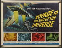 3m1166 VOYAGE TO THE END OF THE UNIVERSE 1/2sh 1964 Ikarie XB 1, Polish/Czech sci-fi, cool art!