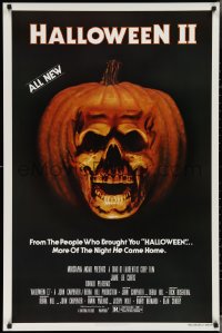 3m0844 HALLOWEEN II 1sh 1981 cool jack-o-lantern skull image, more of the night HE came home!