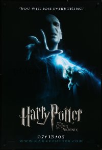 3m0848 HARRY POTTER & THE ORDER OF THE PHOENIX teaser DS 1sh 2007 Ralph Fiennes as Lord Voldemort!