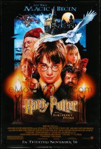 3m0849 HARRY POTTER & THE PHILOSOPHER'S STONE advance DS 1sh 2001 Drew Struzan art, Sorcerer's Stone!