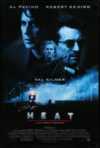 3m0852 HEAT DS 1sh 1996 Al Pacino, Robert De Niro, Val Kilmer, Michael Mann directed!