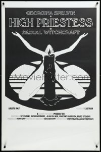 3m0854 HIGH PRIESTESS OF SEXUAL WITCHCRAFT 1sh 1973 Georgina Spelvin, sexy art of woman w/candle!